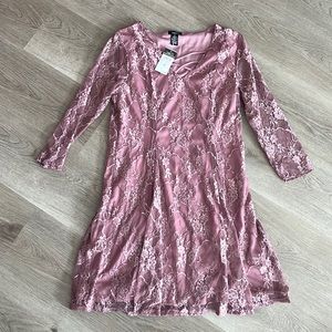 New Mauve (purple pink) lace dress